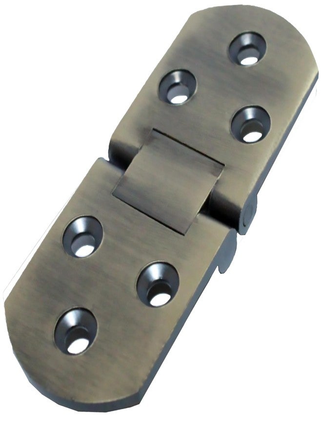 RiseOm Table Folding Flip Top Hinge/180 Degree Lock Made of Solid Brass (AntiqueBrass, Pack of 2) - Image 1