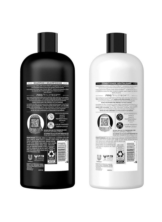 TRESemmé Anti Breakage Shampoo And Conditioner Set Promotes Healthy Hair Growth Reduces Dry Hair Breakage Up To 80%* Vitamin E Vitamin B12 And Gelatin 28 Fl Oz Each. Premium Packaging Gift Set  - Image 4