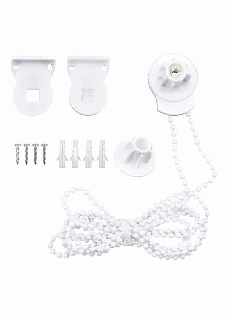 Roller Blind Fittings 25MM Brackets Plastic Replacement Repair Kit Curtain Accessories with Beaded Chain Screws for Windows - Image 1