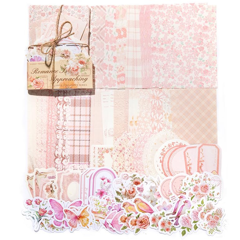 Doraking 100pcs Vintage Floral Scrapbook Paper Journaling Stickers Assorted Set, Material Paper Memo Junk Journal Supplies for Bullet Journaling Retro Crafts Planner Collage Card Album - Image 4