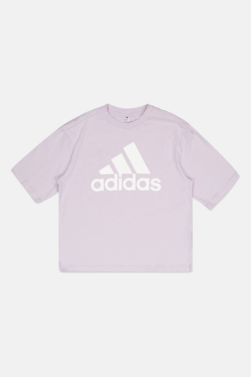 Adidas Women Sportswear Fit Short Sleeve Outdoor T-Shirts, Lavender - Image 2
