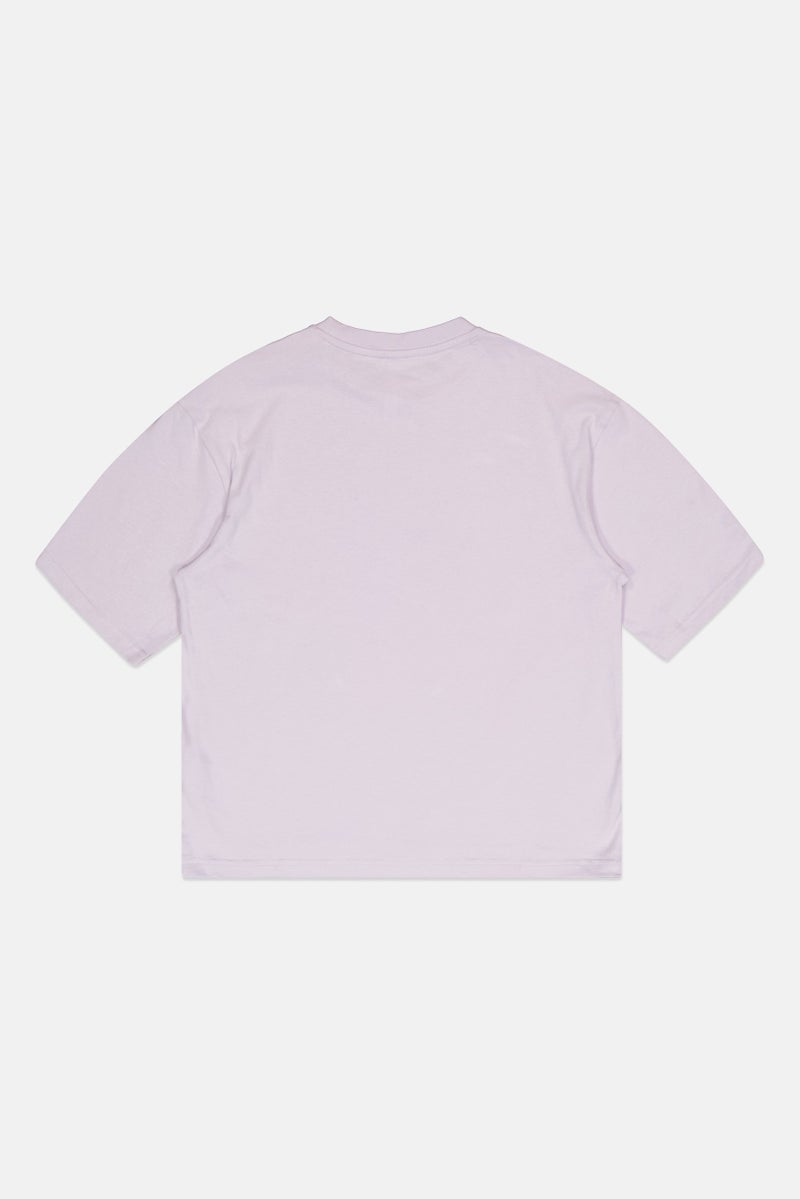 Adidas Women Sportswear Fit Short Sleeve Outdoor T-Shirts, Lavender - Image 3