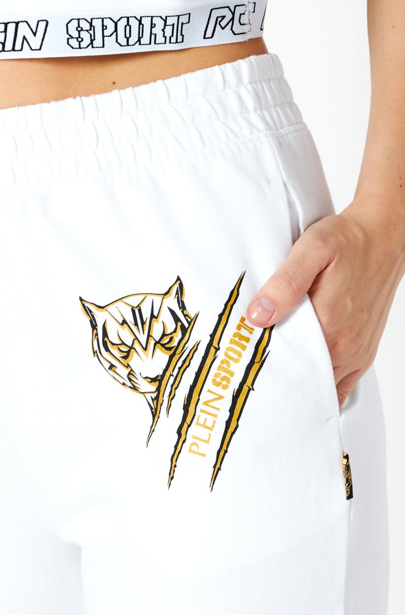 Plein Sport Women Sportswear Fit Training Sweatpants, White Combo  - Image 4