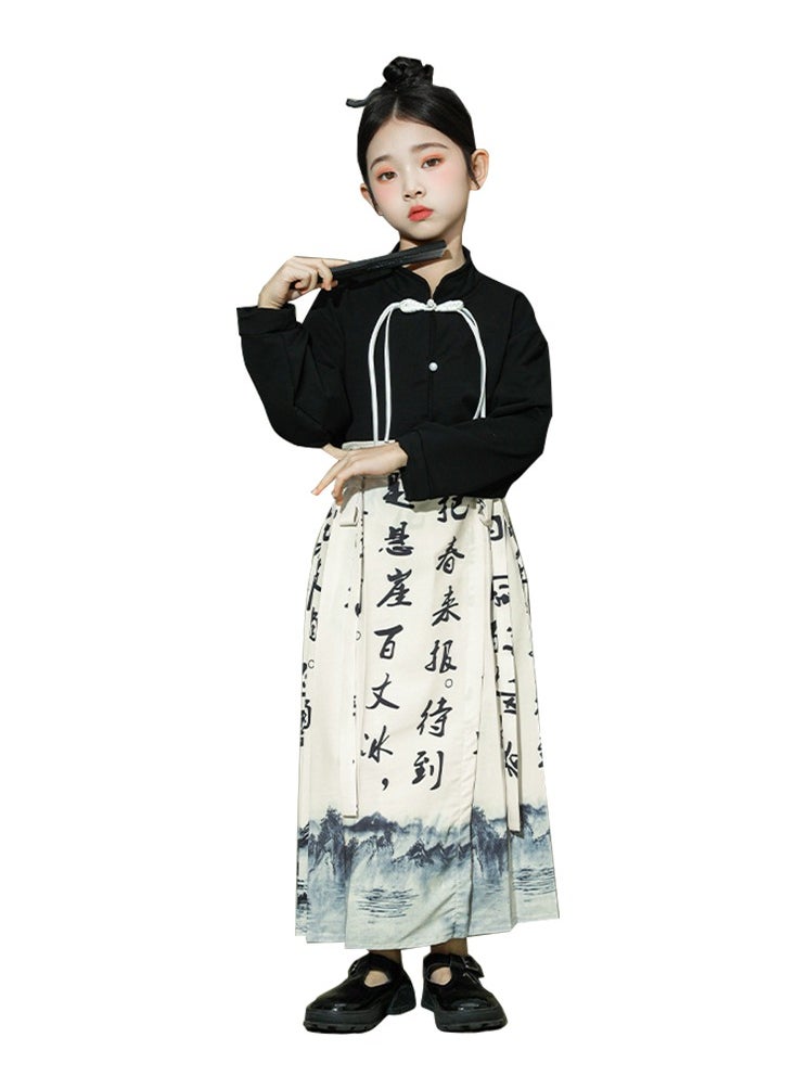 Al Aoyama girl's Modern Hanfu Outfit Girls Han Dynasty Ancient Party Dress Cosplay Costume Chinese Traditional Hanfu Dress Suit for girls  - Image 1