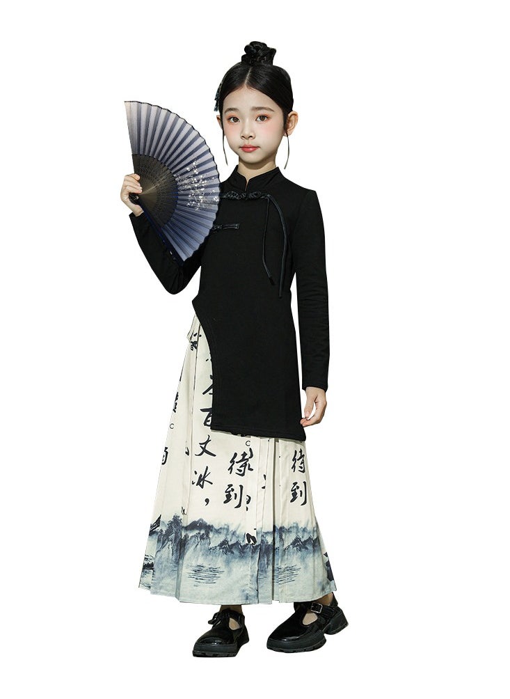 Al Aoyama girl's Modern Hanfu Outfit Girls Han Dynasty Ancient Party Dress Cosplay Costume Chinese Traditional Hanfu Dress Suit for girls  - Image 3