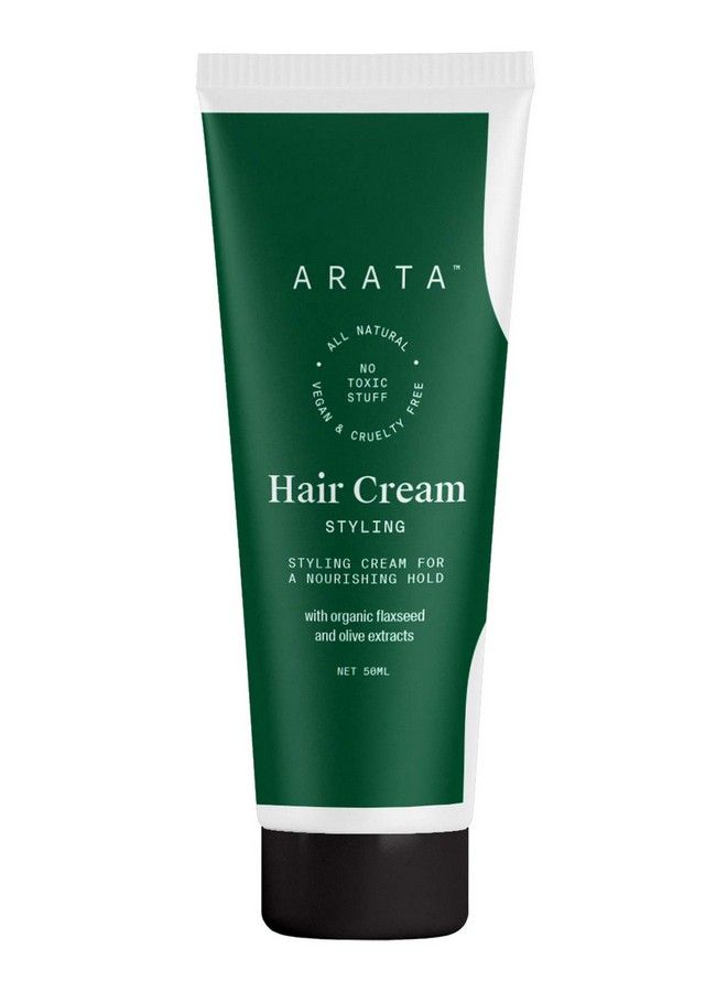 ARATA Styling Hair Cream (50 Ml) ; Boosts Moisture In Curly Hair ; Reduces Frizz & Tames Flyaways In Straight Hair ; Adds Soft Hold And Control To Short Hair - Image 1