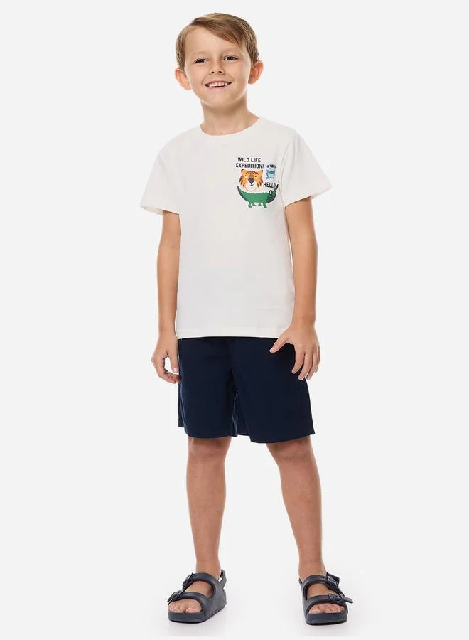 victor and jane Victor And Jane Boys Animal Graphic T-Shirt and Shorts Set