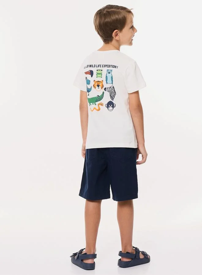 victor and jane Victor And Jane Boys Animal Graphic T-Shirt and Shorts Set