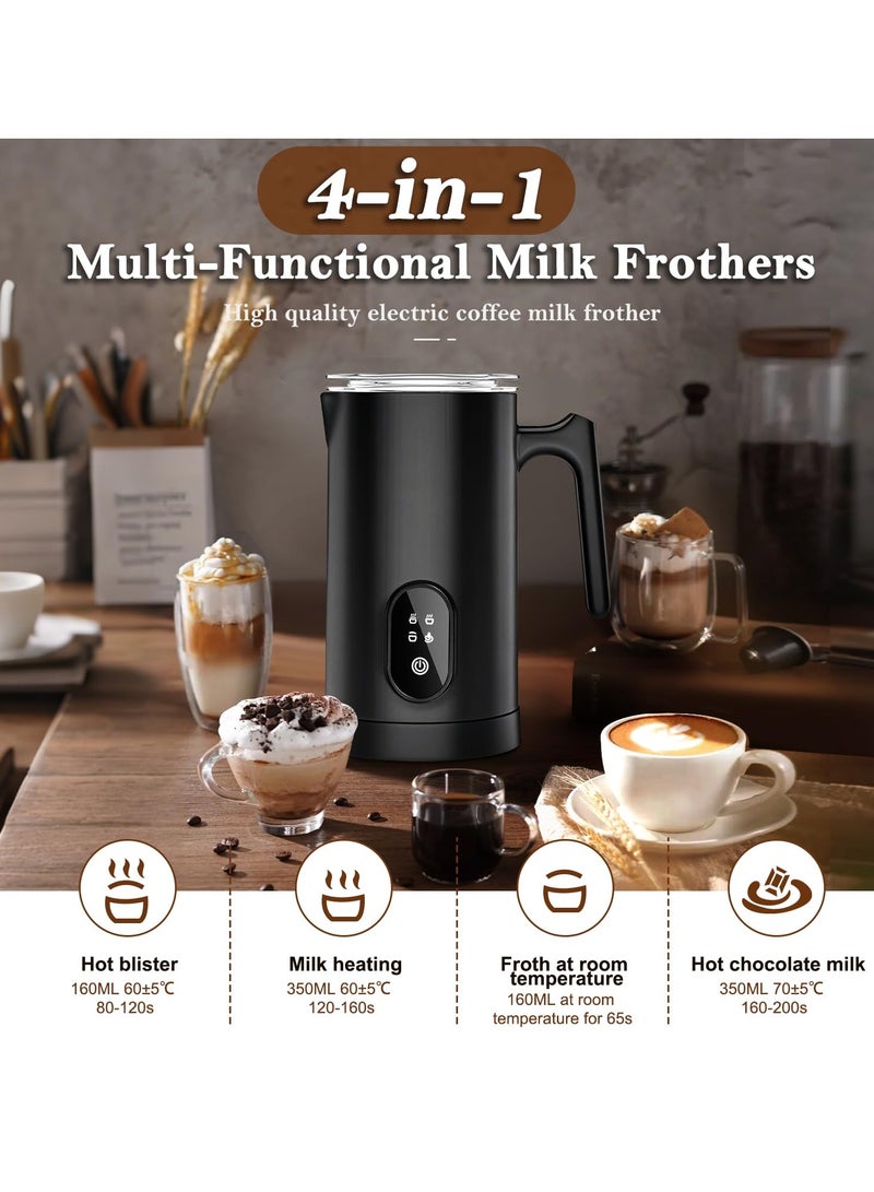 Xkimos Electric Milk Frother, 4-in-1 Steam Milk Frother, Automatic Hot and Cold Milk Frother for Coffee, Latte, Cappuccino, Macchiato, Hot Chocolate - Image 2
