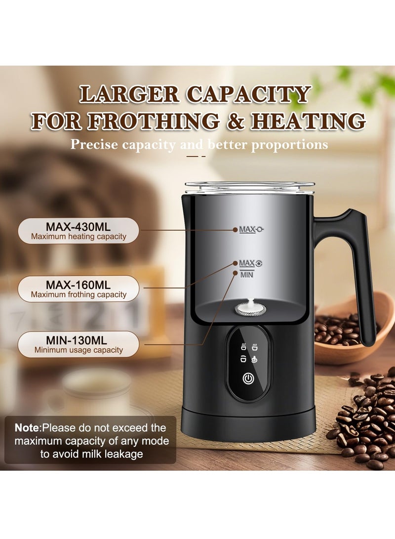 Xkimos Electric Milk Frother, 4-in-1 Steam Milk Frother, Automatic Hot and Cold Milk Frother for Coffee, Latte, Cappuccino, Macchiato, Hot Chocolate - Image 3