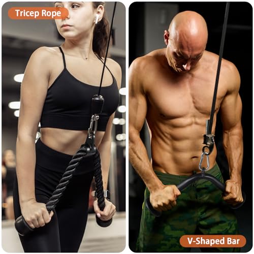 SERTT Cable Machine Attachment for Home Gym, SERTT LAT Pulldown Attachments, Weight Machine Accessories for LAT Pull Down & Weight Training, Cable Workout Accessories - Image 3