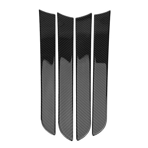 KIMISS Car Door Sill Plate Protectors, 4 Pcs Door Side Carbon Fiber Decorative Cover Trim Frame Stickers for Audi B8 2007-2016 - Image 1