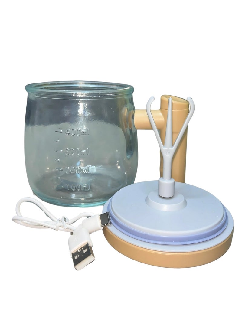 مج ذاتي التحريك من كيوتيلفف، كوب خلط كهربائي عالي السرعة، كوب قهوة ذاتي التحريك قابل لإعادة الشحن مع نوع C، كوب تقليب للقهوة/الحليب/مسحوق البروتين في المنزل والمكتب - Image 2