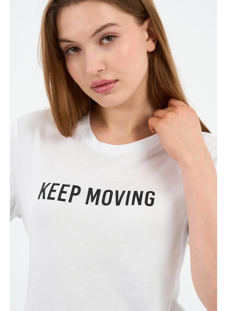 الكسندر جاردي Printed Crew Neck Cotton T-Shirt