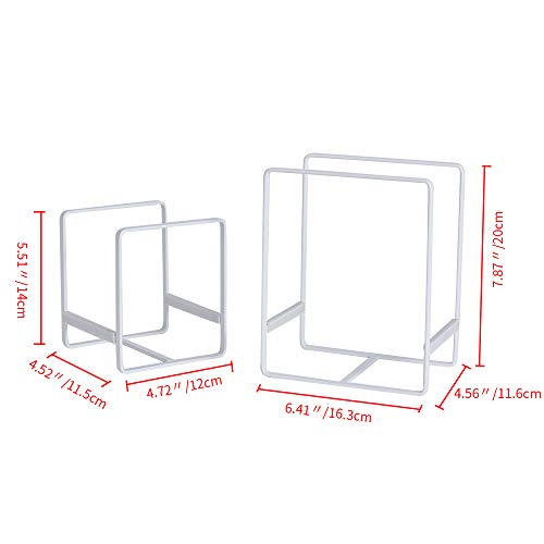 ORZ Organizer for Cabinet, Set of 2 Plate Holders Metal Plate Storage Rack for Counter-top and Cupboard - Image 4