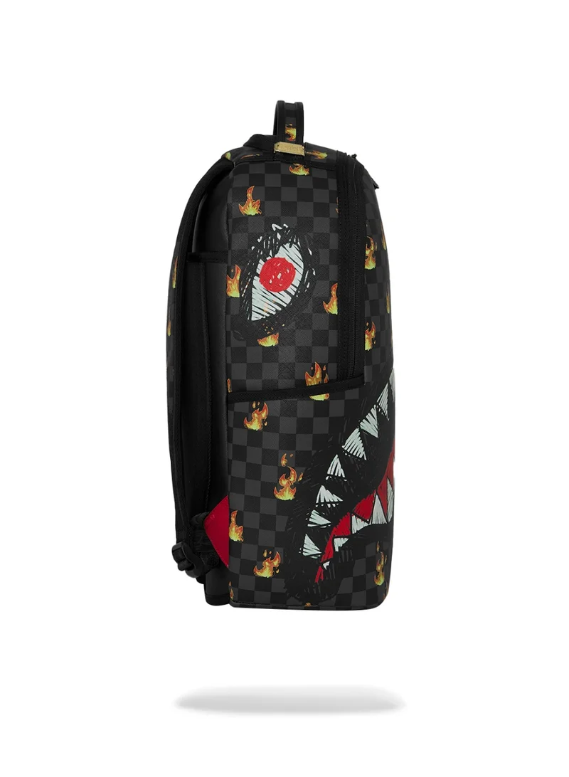 Sprayground  SCRIBBLE FIRE CHECK DLXSV BACKPACK  | Best Price UAE