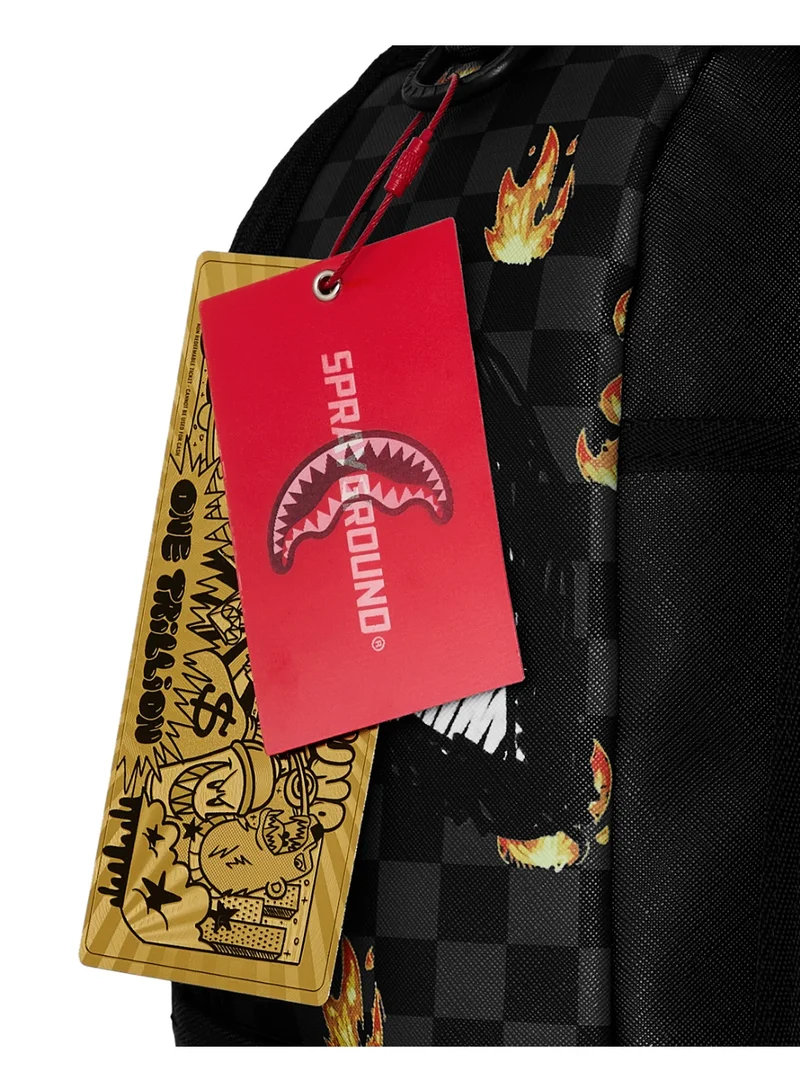 Sprayground  SCRIBBLE FIRE CHECK DLXSV BACKPACK  | Best Price UAE