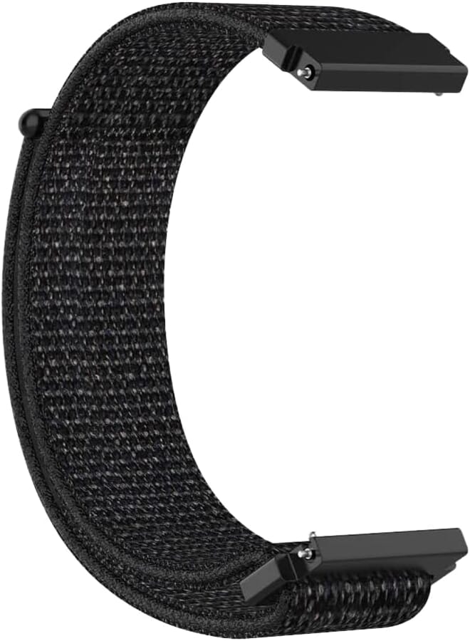 Lemonda High Quality Nylon Weaven Smart Watch Strap 22mm - Black