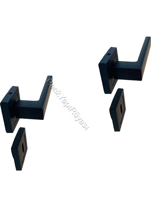 Renk Yapı Rüyası Color Building Dream Panel Door Handle Kitchen Door Handle Sturdy Spring Mechanism Metal Casting Handle Black Color  - Image 1