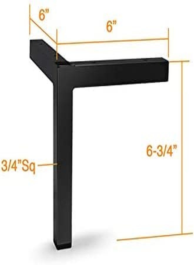 HIRVALL Metal Furniture Legs, Modern Style Coffee Table Sofa Legs,Kitchen Table Legs, Bathroom Cabinet Cupboard Legs (4'', Black) - Image 4