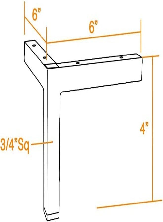 HIRVALL Metal Furniture Legs, Modern Style Coffee Table Sofa Legs,Kitchen Table Legs, Bathroom Cabinet Cupboard Legs (4'', Black) - Image 5