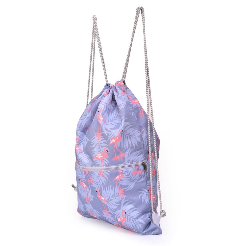 Lify حقيبة ظهر بسحب الحبل مقاومة للماء حقيبة رياضية مع جيب جانبي للرجال والنساء - 1 قطعة - Image 5