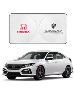 Honda Car Windshield Sun Shade, Foldable UV Rays and Heat Protector, Reflective Sun Visor, Keeps Vehicle Cool, Universal Fit, Easy Installation - HONDA  - Image 1