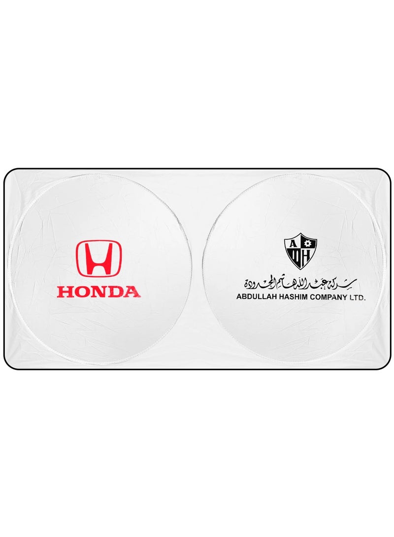 Honda Car Windshield Sun Shade, Foldable UV Rays and Heat Protector, Reflective Sun Visor, Keeps Vehicle Cool, Universal Fit, Easy Installation - HONDA - Image 2