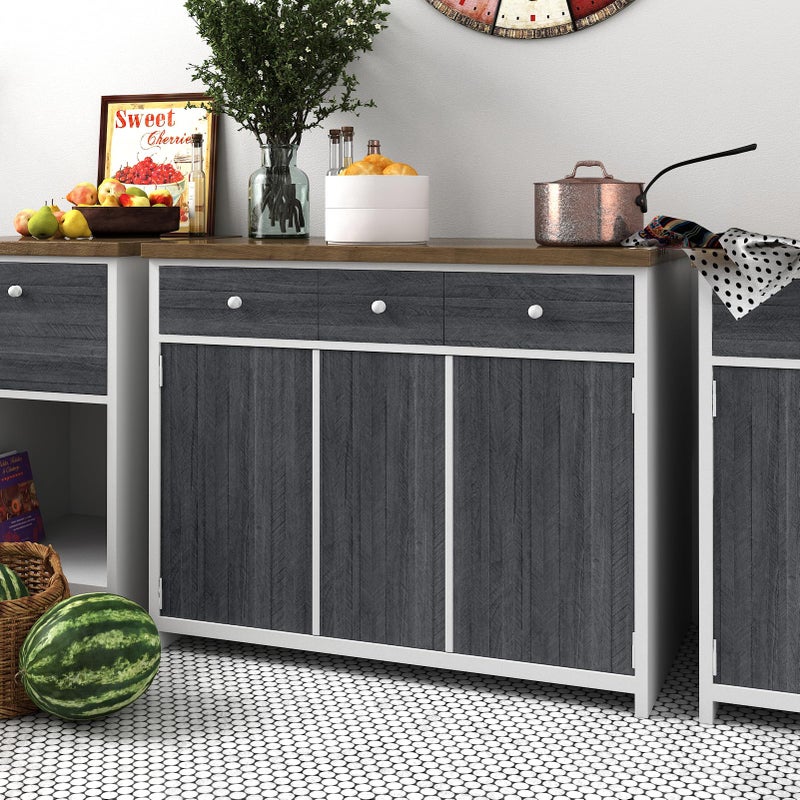 WESTICK Large Grey/Black Wood Contact Paper Peel and Stick Countertops Covering Waterproof Wood Grain Wallpaper Self Adhesive Countertop Contact Paper for Tables Cabinets Drawers Furniture 36" x 118" - Image 5
