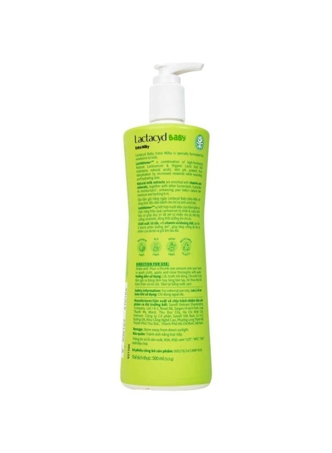 Lactacyd Milky Baby bath and shampoo protects and nourishes the skin 500ml - Image 3