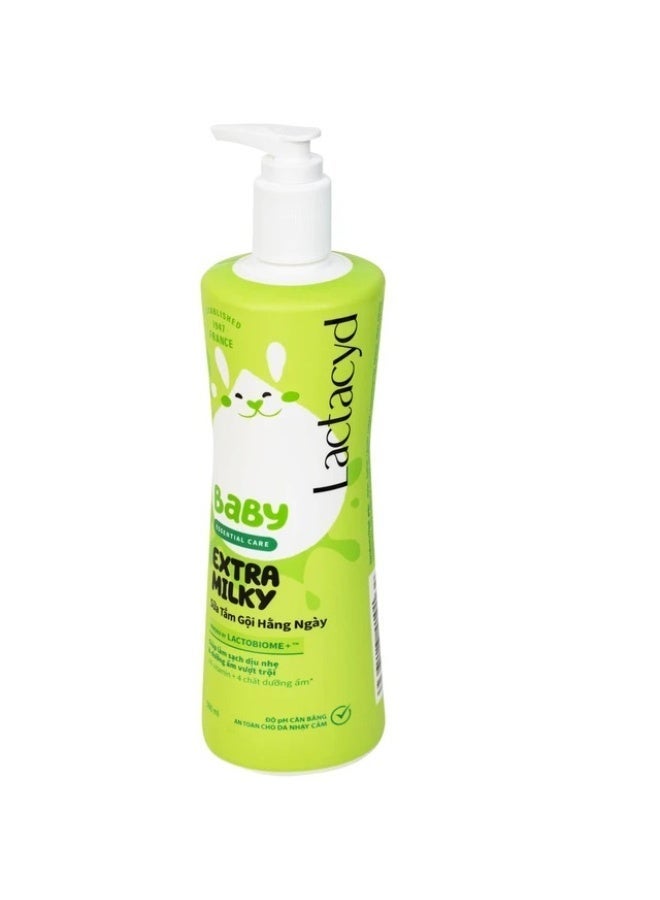 Lactacyd Milky Baby bath and shampoo protects and nourishes the skin 500ml - Image 4
