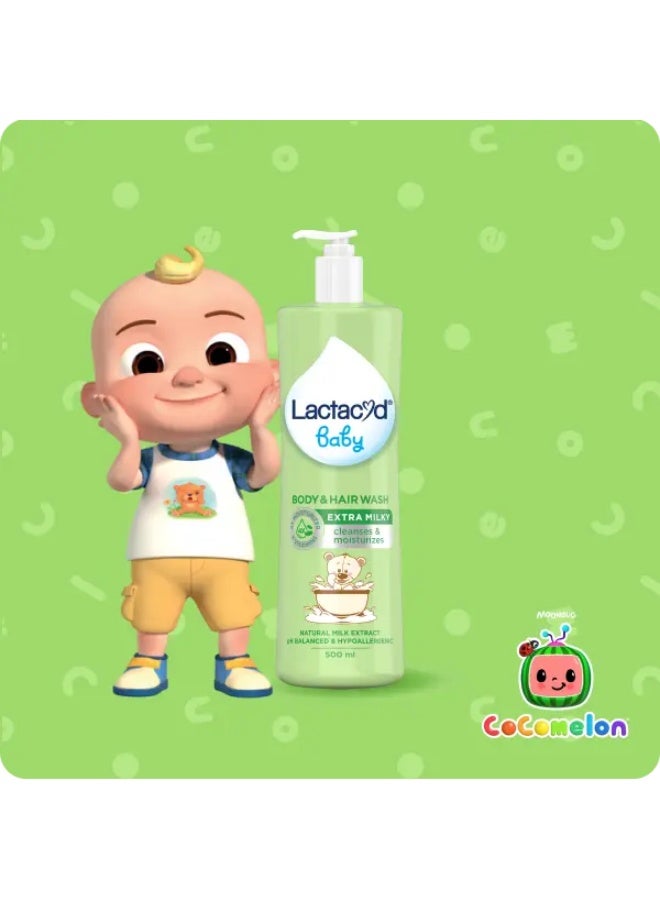 Lactacyd Milky Baby bath and shampoo protects and nourishes the skin 500ml - Image 5