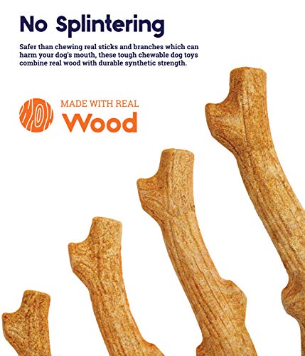 Petstages Outward Hound Super Dogwood Durable Dog Chew Toy, Large - Long Lasting Chew Stick Made with Real Wood - USA Made, L - Image 5