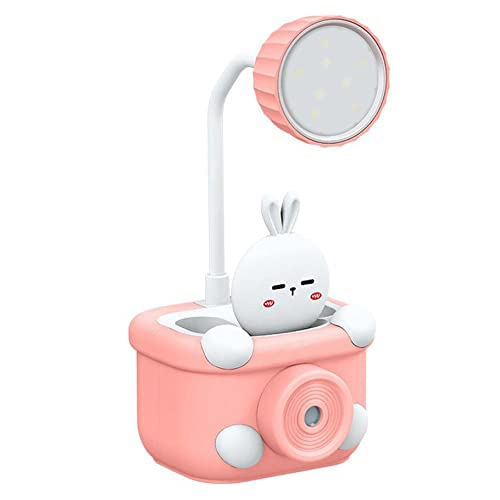 WISHKEY Plastic 3 in 1 USB Chargeable Led Light Table Night Lamp for Kids Bedroom with Pencil Sharpener Pen Holder Stand for Girls Boys Multicolor - Image 1