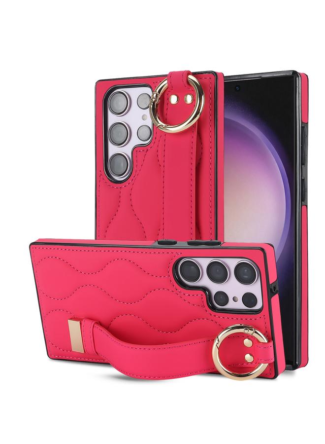 اس-توب جراب لهاتف Samsung Galaxy S23 Ultra مزود بحلقة تغطية كاملة غير قابلة للانزلاق من مادة البولي يوريثان مع سوار معصم - Image 1