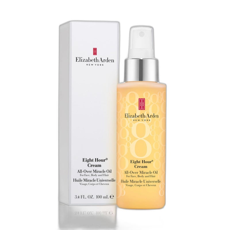 Elizabeth Arden Eight Hour All-Over Miracle Oil, Hydrating Spray Moisturizer for Face, Body & Hair, Vitamin E & Tsubaki Oil, Non-Comedogenic, Lightweight, 3.4 oz - Image 1