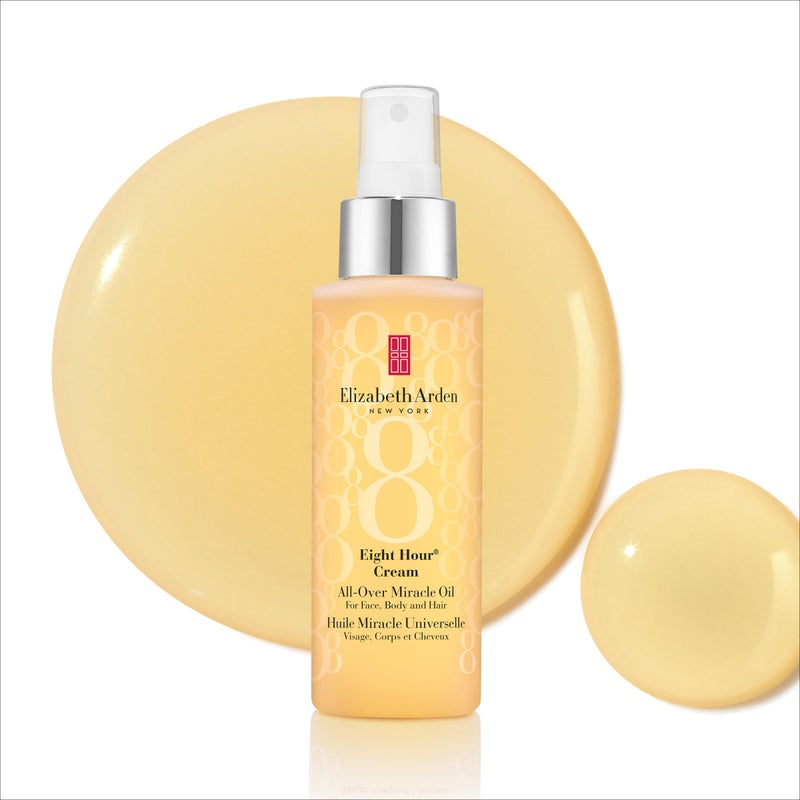 Elizabeth Arden Eight Hour All-Over Miracle Oil, Hydrating Spray Moisturizer for Face, Body & Hair, Vitamin E & Tsubaki Oil, Non-Comedogenic, Lightweight, 3.4 oz - Image 2