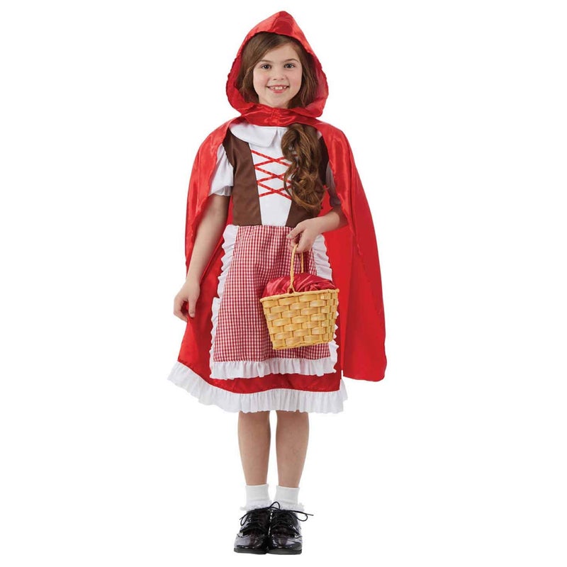 Fun Shack Little Red Hood Costume Kids Fairytale Character Halloween Childrens World Book Day Costumes For Girls Medium - Image 1