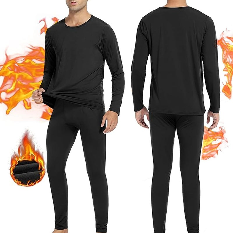 men Thermal Underwear Set, Thermal Base Layer Long Sleeve Compression sleepwear, Thermal Long Johns Top and Bottom Pajama Set, Cycling, Skiing, Training, Hiking, Outdoor Sports - Image 1