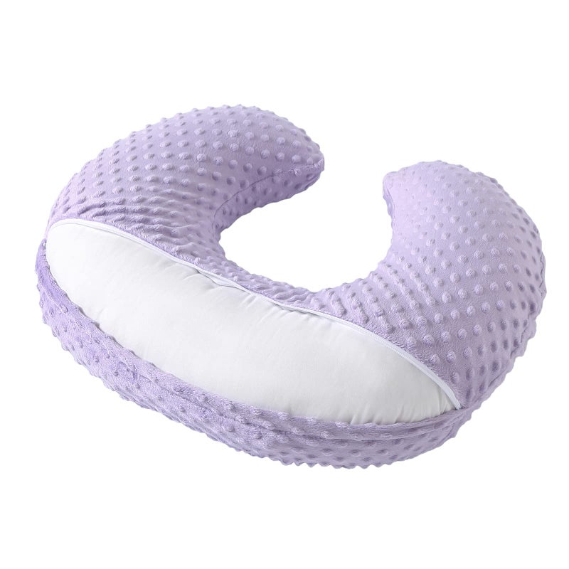 Aullar Pillowcase for Nursing Pillow and Positioner for Breastfeeding and Bottle Feeding, Propping Baby, Tummy Time, Baby Sitting Support, Awake-Time Support, Pillow Cover Only (Orchid) - Image 5