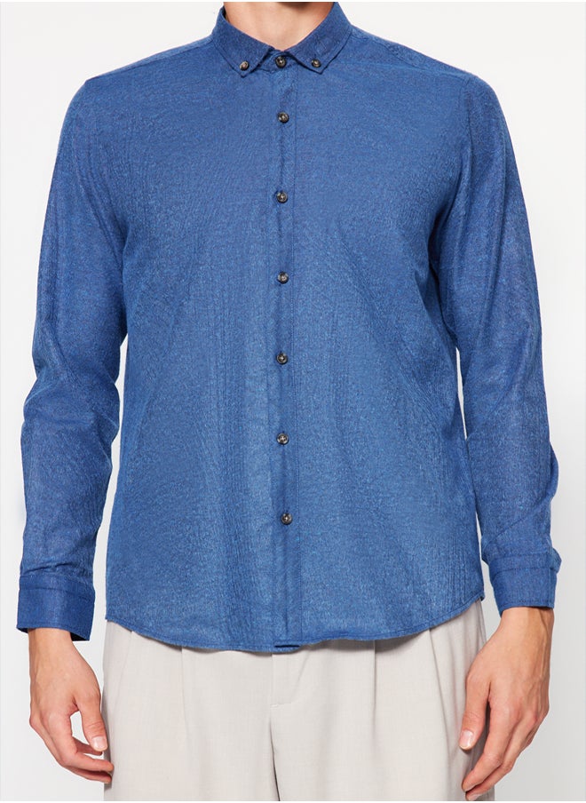 trendyol - Man Shirt Indigo - Image 1