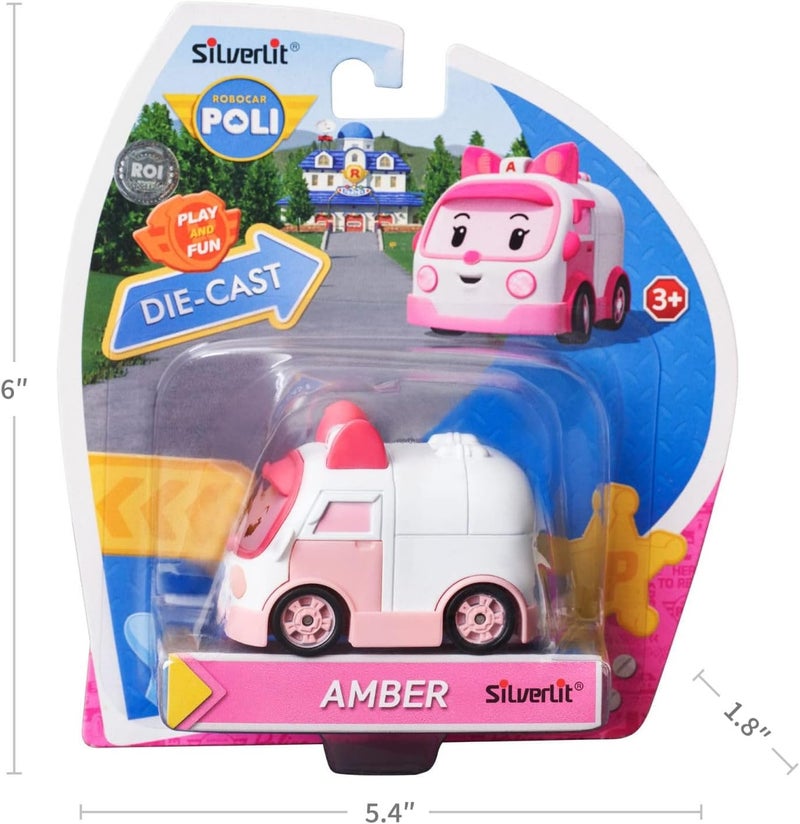 Robocar Poli DIE-CAST Amber Ambulance – Metal Vehicle Toy for Role-Play and STEM Preschool Learning, Gifts for Boys & Girls Ages 3-9 - Image 4