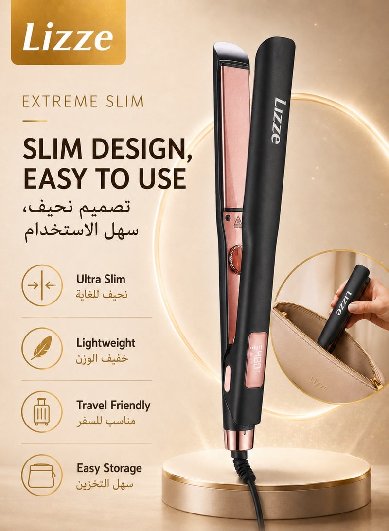 Lizze Hair Straightener 1.25" Straightening And Multiple Heat Settings Up To 480℉ Temperature With Dual Voltage(110V-220V) Volumizing Ceramic Flat Iron Dry Frizzy thick Hair Curls-Sleek Salon Hair Styling Tool - Image 3