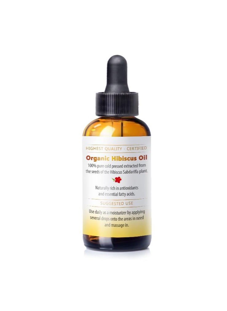 nuvia organics Hibiscus Oil, USDA Certified, Unrefined Virgin, Cold Pressed from Hibiscus Seeds, Use as a Moisturizer, Carrier Oil, DIY Products; 1oz  - Image 2