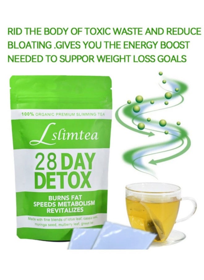 Wins Town 28-Day Organic Weight Loss Tea: Promotes Fat Digestion and Absorption, Aids Bowel Movement, Supports Stomach Health, Helps Digestion, Reduces Accumulation of Abdominal Fat  - Image 2