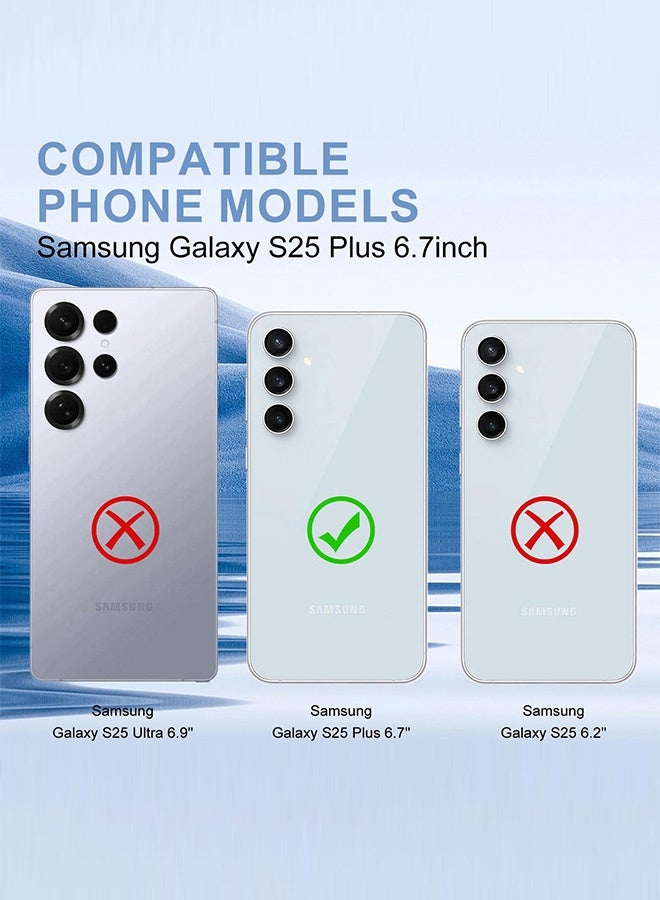 Tersely Hybrid Clear Crystal Case Compatible with Samsung Galaxy S25 Plus - TPU + Polycarbonate Technology, Anti-Yellowing, Protective Case, Shockproof Bumper Cover - Image 2