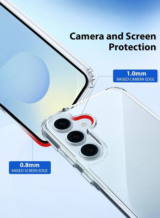 Tersely Hybrid Clear Crystal Case Compatible with Samsung Galaxy S25 Plus - TPU + Polycarbonate Technology, Anti-Yellowing, Protective Case, Shockproof Bumper Cover - Image 4