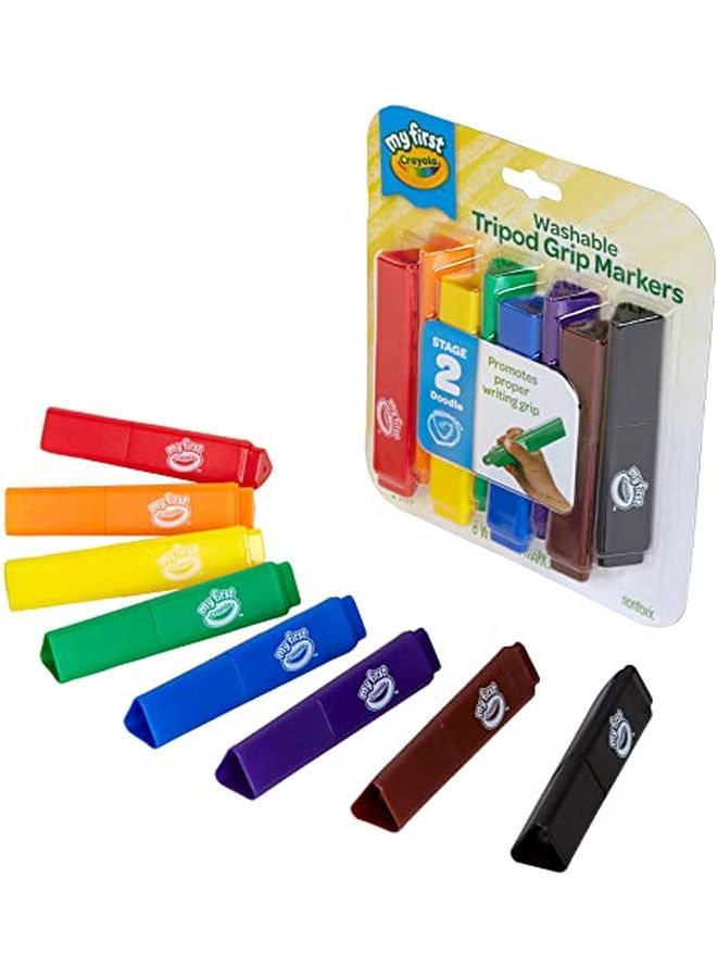Crayola My First Tripod Washable Markers For Toddlers 8Ct Model Number 811386 - Image 3