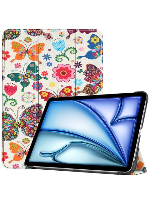 Slim Stand Hard Back Shell Smart Cover Case for iPad Air 13-Inch M2 (2024) / iPad Air 13‑Inch M3 (2025), Air 6 2024 (6th Generation) M2 13-Inch, Auto Wake/Sleep Butterfly