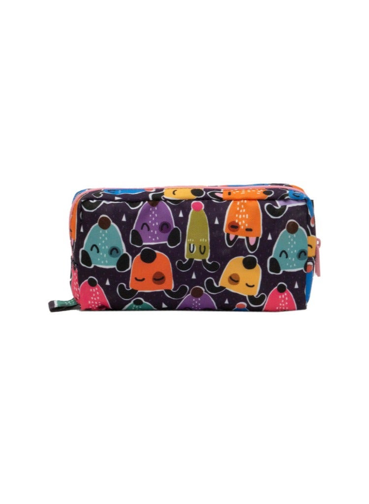 CUBS Dogs Print Waterproof pencil case pouch with zip closure - Image 1